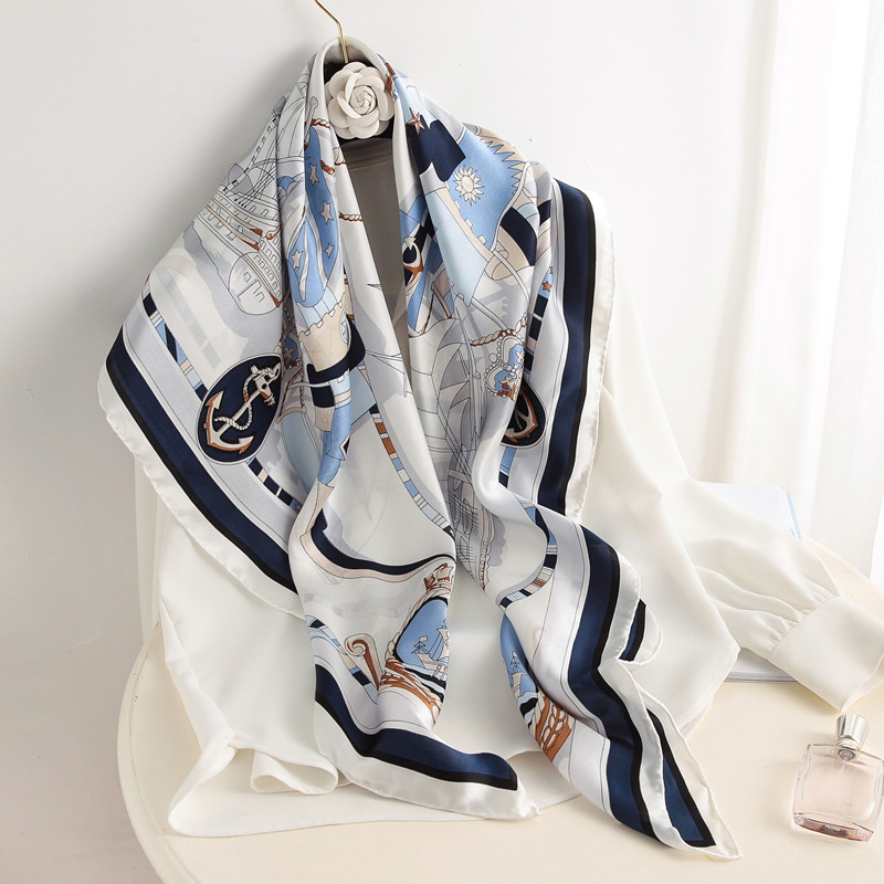 90*90cm Women Square Silk Scar - Luxury Skincare Headband review and price