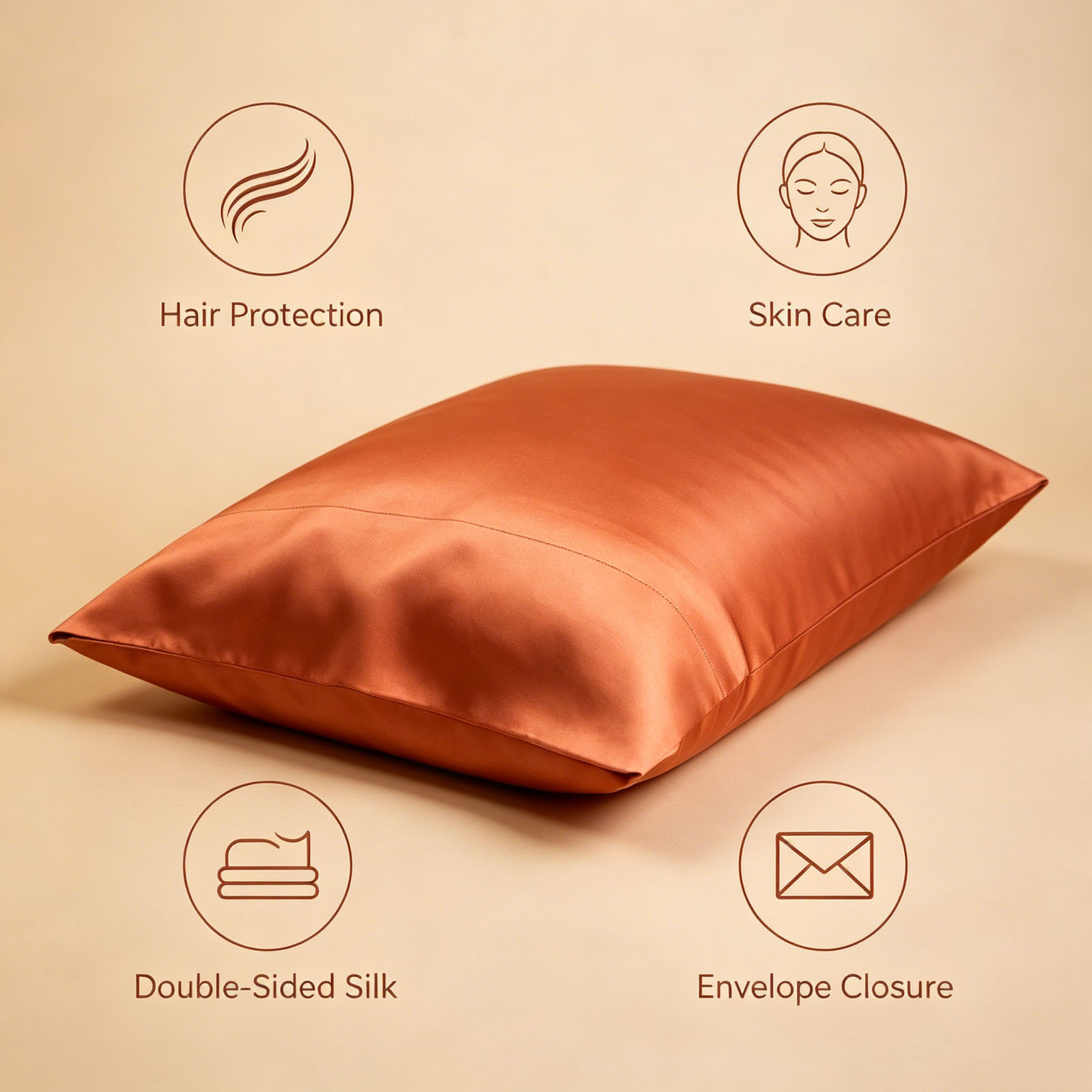 100% Mulberry Silk Pillowcase  - Luxury Queen Skincare review and price