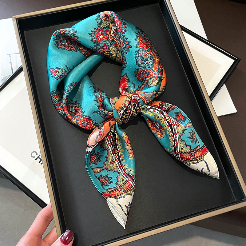100% Real Silk Square Scarf Wo - Luxury Skincare Headband review and price